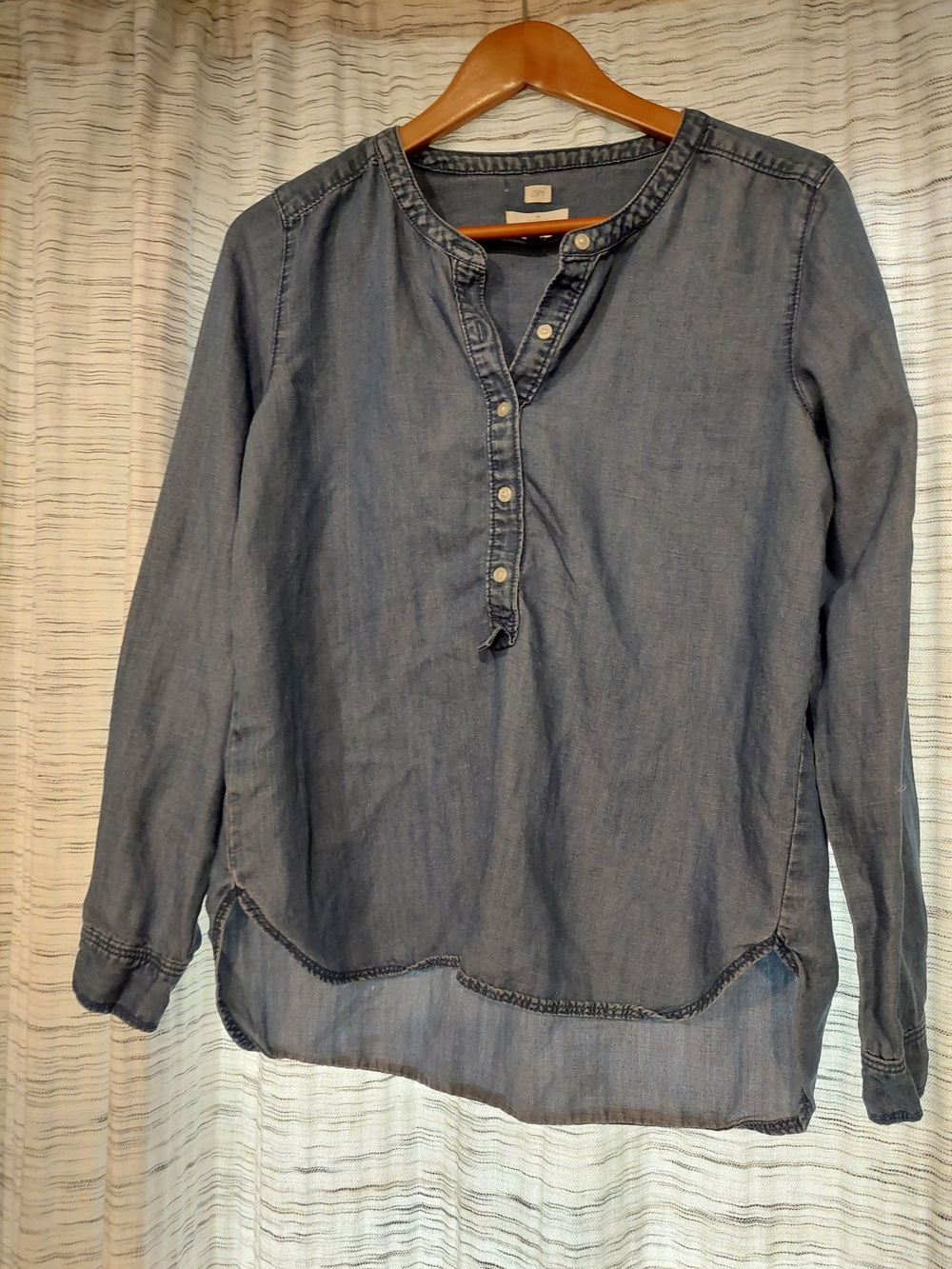 LOFT Denim Henley Tunic - Womens S